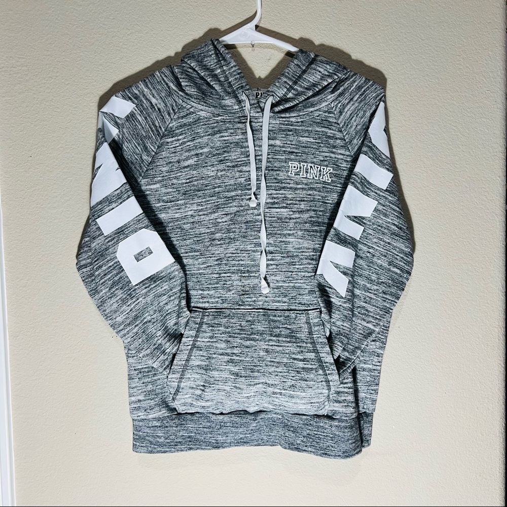 Victoria’s Secret PINK Heather Gray Hoodie w/ Front Pocket EUC